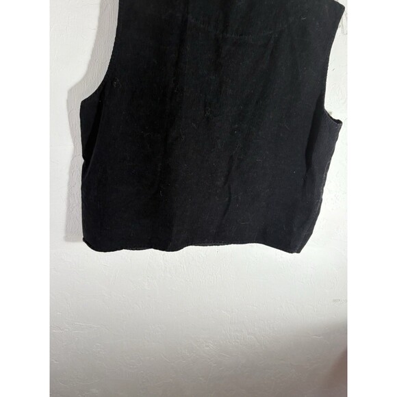 Tantrums Christmas Large Women Embroidery Jewels Black Vest Tree Santa Reindeer - Picture 8 of 9